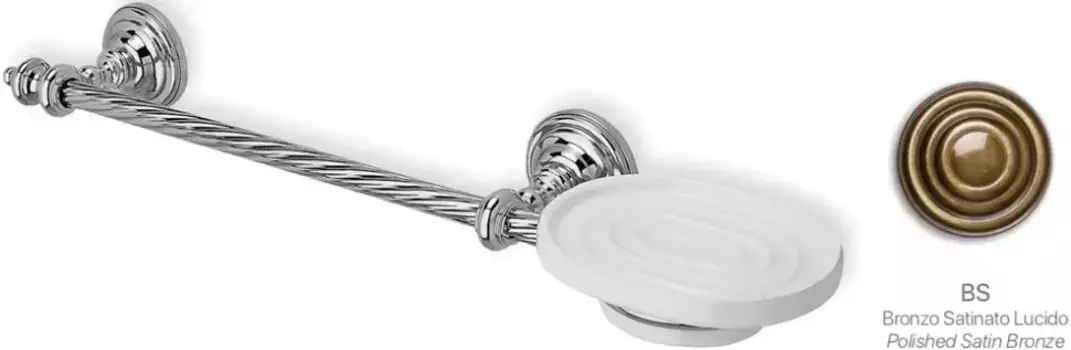 Полотенцедержатель с мыльницей Stil Haus Giunone G69(25) 50 см, бронза