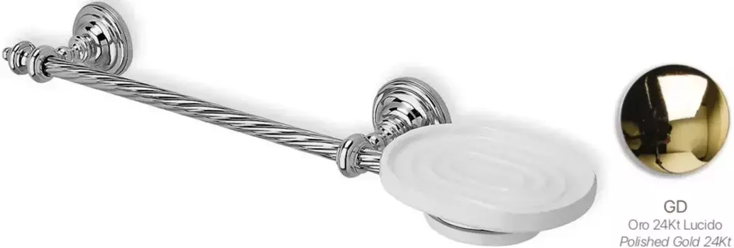 Полотенцедержатель с мыльницей Stil Haus Giunone G69(16) 50 см, золотой
