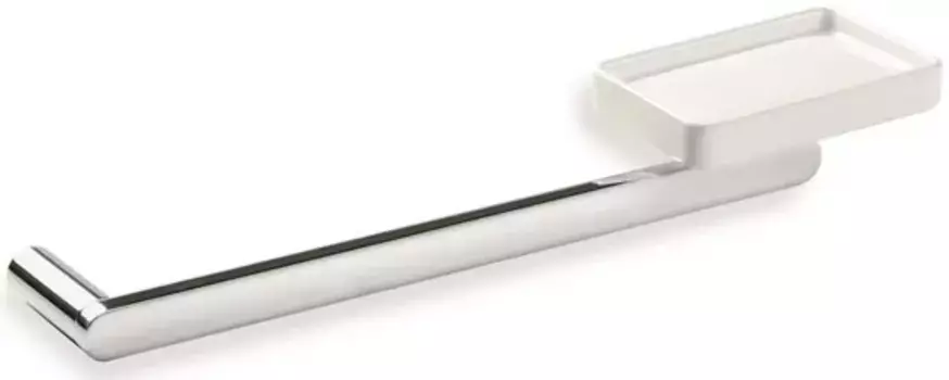 Полотенцедержатель с мыльницей Stil Haus Living LV69(08) 37 см, хром/белый