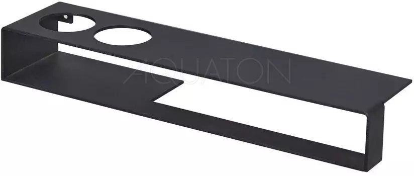 Полотенцедержатель с полочкой 42,5 см черный матовый Акватон Лофт Урбан 1A255603LQX70