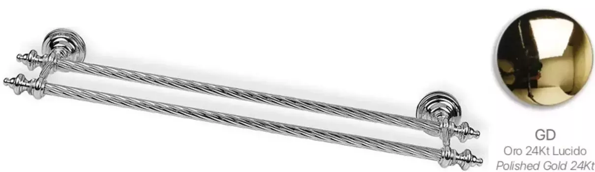 Полотенцедержатель Stil Haus Giunone G05.2(16) 60 см, двойной, золотой