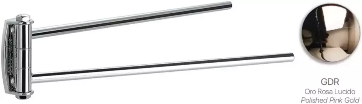 Полотенцедержатель Stil Haus Hashi HS16(17) 33 см, поворотный, двойной, розовое золото