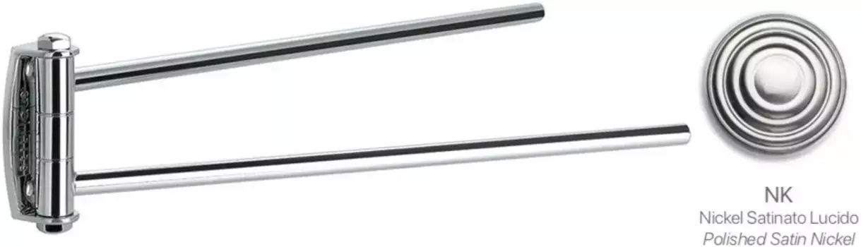 Полотенцедержатель Stil Haus Hashi HS16(36) 33 см, поворотный, двойной, никель