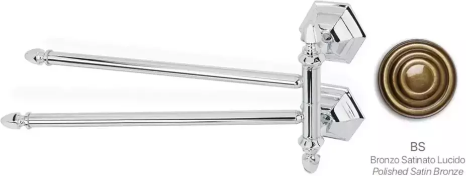 Полотенцедержатель Stil Haus Marte MA16(25) 43 см, поворотный, двойной, бронза