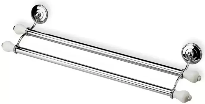 Полотенцедержатель Stil Haus Nemi N05.2(39) 60 см, двойной, хром/белый
