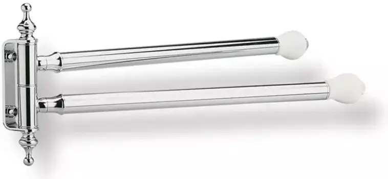 Полотенцедержатель Stil Haus Nemi N16(39) 40 см, поворотный, двойной, хром/белый