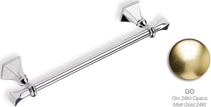 Полотенцедержатель Stil Haus Prisma PR06(18) 39 см, золотой матовый