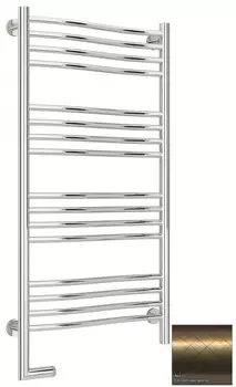 Полотенцесушитель электрический 1000х500 состаренная бронза МЭМ левый Сунержа Флюид 2.0 05-5220-1050