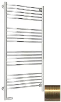 Полотенцесушитель электрический 1200х600 состаренная латунь МЭМ левый Сунержа Флюид 2.0 051-5220-1260