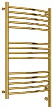 Полотенцесушитель электрический 800х500 золотой МЭМ правый, перемычка выгнутая Сунержа Богема 3.0 03-5803-8050