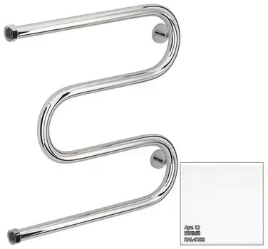 Полотенцесушитель водяной 500х500 белый глянец Сунержа М-образный+ 12-0007-5050