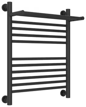 Полотенцесушитель водяной 600х500 темный титан муар Сунержа Богема с полкой+ 15-0223-6050