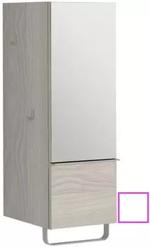 Полуколонна белый с зеркальной дверцей шарниры справа Jacob Delafon Odeon Up EB893D-N18