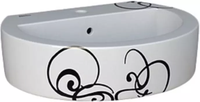 Раковина 56,5х44,5 см Della Globus джаз черный DE31115600110