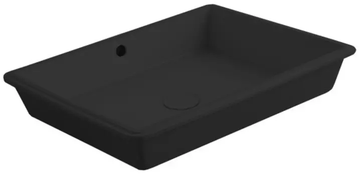 Раковина 61,5x41,5 см Simas Lavabi d'arredo S60 nero matt