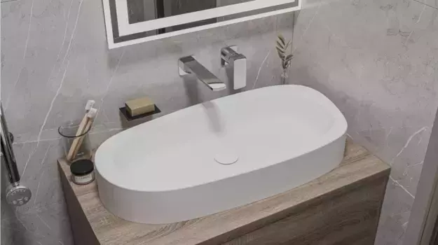 Раковина 70x35 см Whitecross Moonstone E 0731.070035.200