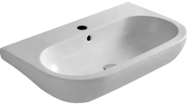 Раковина 75х45 см с одним отверстием под смеситель Azzurra Nuvola NUV200/75bi*1