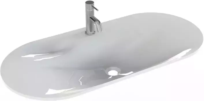 Раковина AXA Delano 9040001 100x46 см, подвесная, белый глянец