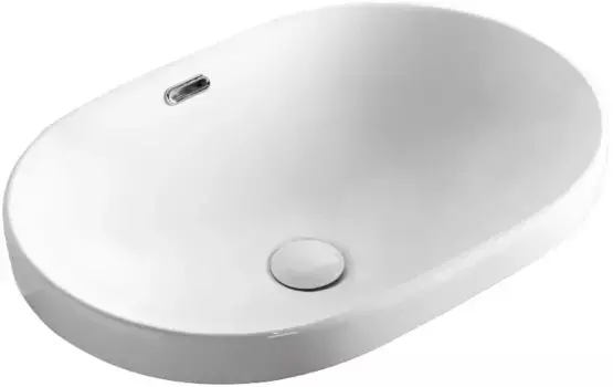 Раковина Ceruttispa CR018 60x41 см, встраиваемая сверху, белый