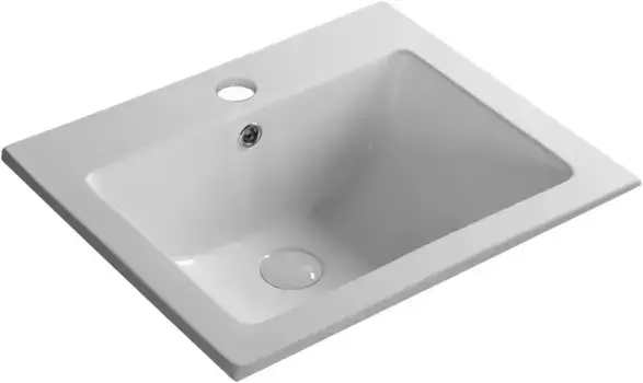 Раковина Ceruttispa CR7092 52,5x44 см, встраиваемая сверху, белый