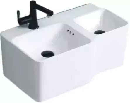 Раковина Ceruttispa Double Bella CT9703 64,5x36,5 см, подвесная, белый