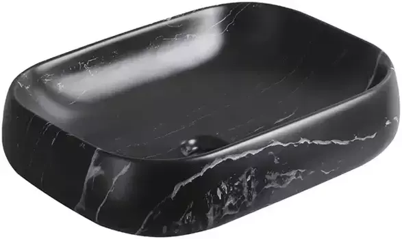 Раковина-чаша Ceruttispa CR0086 MMB2 56,5x40 см, накладная, черный мрамор