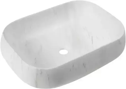 Раковина-чаша Ceruttispa CR0086 MMW1 56,5x40 см, накладная, белый мрамор