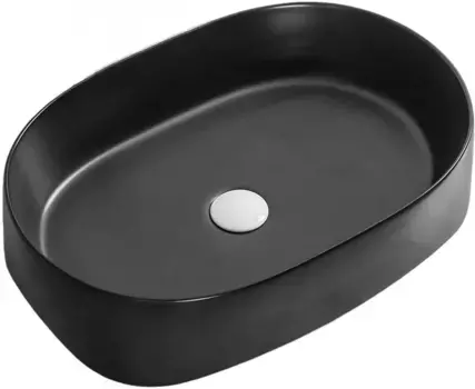 Раковина-чаша Ceruttispa CR2691 56x39 см, накладная, черный матовый