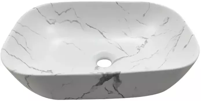 Раковина-чаша Ceruttispa CR8215MMW 45,5x32 см, накладная, белый мрамор