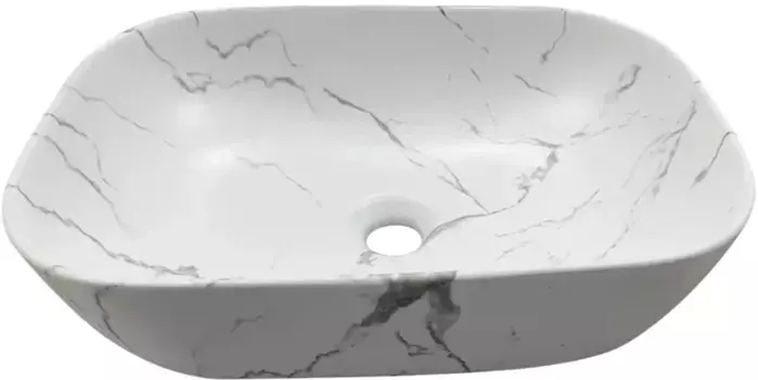 Раковина-чаша Ceruttispa CR8217MMW 50x39,5 см, накладная, белый мрамор