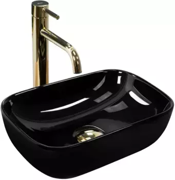 Раковина-чаша Rea Belinda Mini REA-U8004 36x25 см, накладная, черный глянец