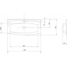 Раковина Милан 1200 белая Акватон 1A704531ML010