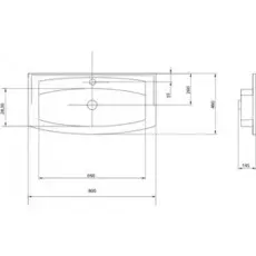 Раковина Милан 800 белая Акватон 1A704431ML010