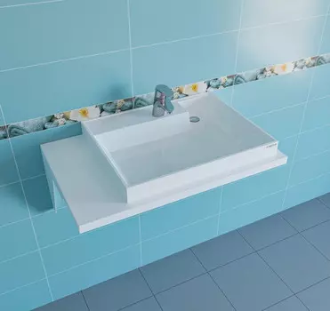 Раковина над стиральной машиной 90x50 см без кронштейнов R Санта Юпитер 900129