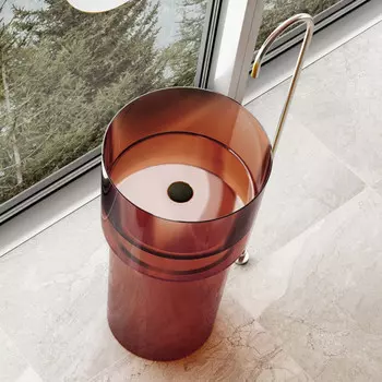 Раковина напольная 45x45 см Abber Kristall AT2701Opal-H