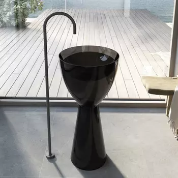 Раковина напольная 45x45 см Abber Kristall AT2703Onyx