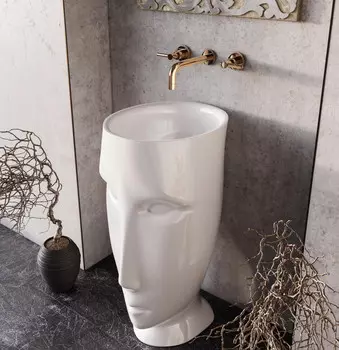 Раковина отдельностоящая слив в пол 45х51 Kerasan Artwork Moloco 4741K01