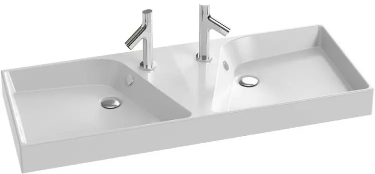 Раковина подвесная, гладкая нижняя поверхность 120x46 см Jacob Delafon Rythmik EXM112-Z-00