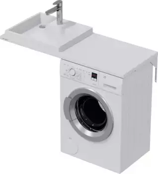 Раковина Санта Юпитер 900135 130x50 см L, над стиральной машиной, белый