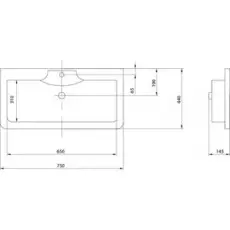 Раковина Сиена 750 белая Акватон 1A704131SN010
