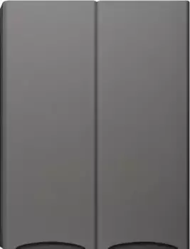 Шкаф двустворчатый 60x80 см серый матовый Style Line Бергамо СС-00002358