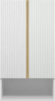 Шкаф двустворчатый Brevita Vega VEG-08060-011 60x110 см, над стиральной машиной, с LED-подсветкой, белый матовый