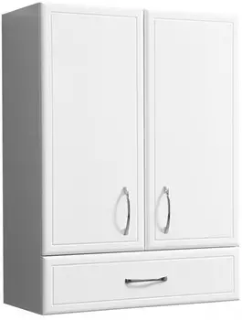 Шкаф двустворчатый подвесной 60x80 см белый глянец/белый матовый Stella Polar Концепт SP-00000141