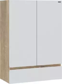 Шкаф двустворчатый Санта Марс 700413 60x90 см, белый глянец/дуб янтарный