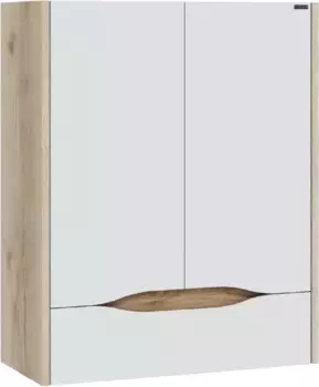 Шкаф двустворчатый Санта Сатурн 700374 59,8x90 см, белый глянец/дуб австрийский