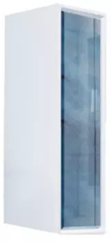 Шкаф голубой мрамор/белый глянец L Marka One Seattle У73219