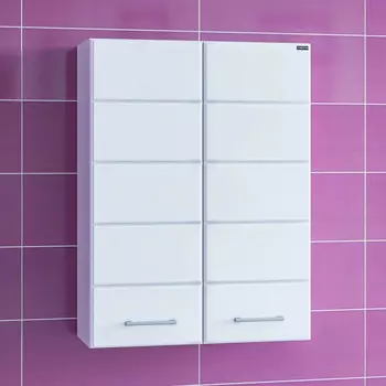 Шкаф подвесной белый глянец Санта Омега 407002