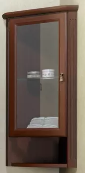 Шкаф подвесной угловой орех антикварный матовое стекло Opadiris Клио Z0000004518