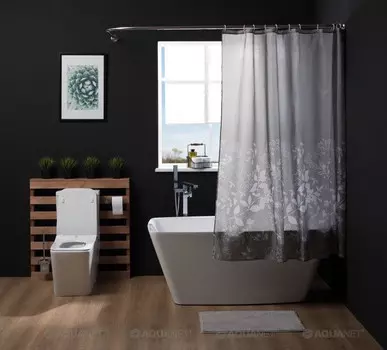 Штора для ванной комнаты Aquanet Кусты SC7437A