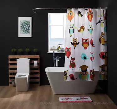 Штора для ванной комнаты Aquanet Совы SC3101A